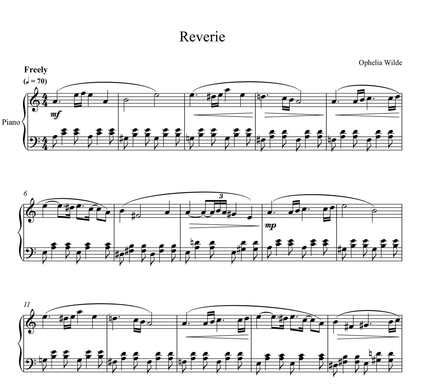 reverie - Piano Sheet Music