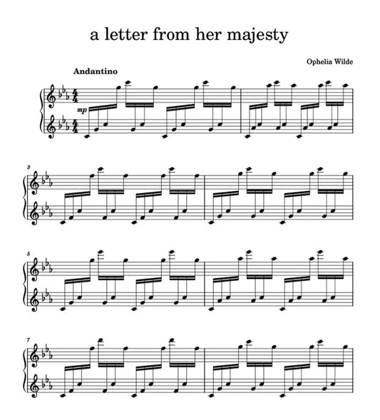 a letter from her majesty - Piano Sheet Music