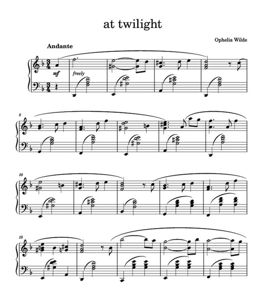 at twilight - Piano Sheet Music