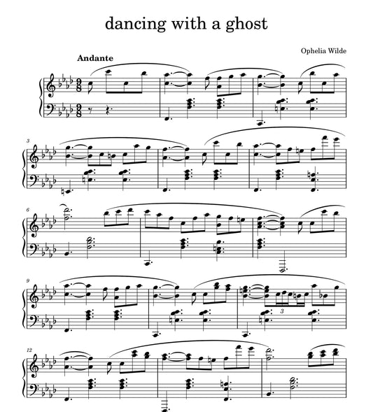 dancing with a ghost - Piano Sheet Music