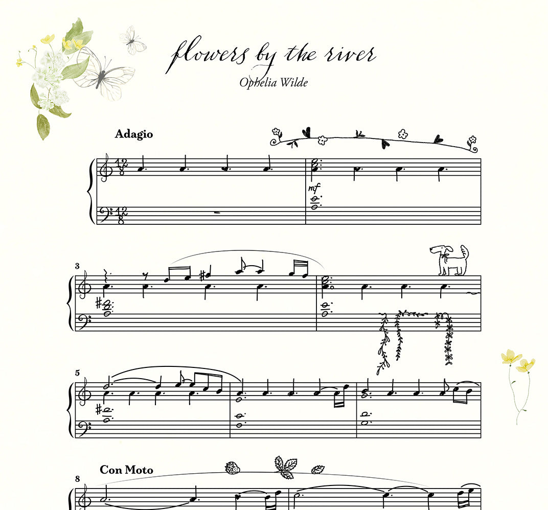 flowers by the river - Piano Sheet Music