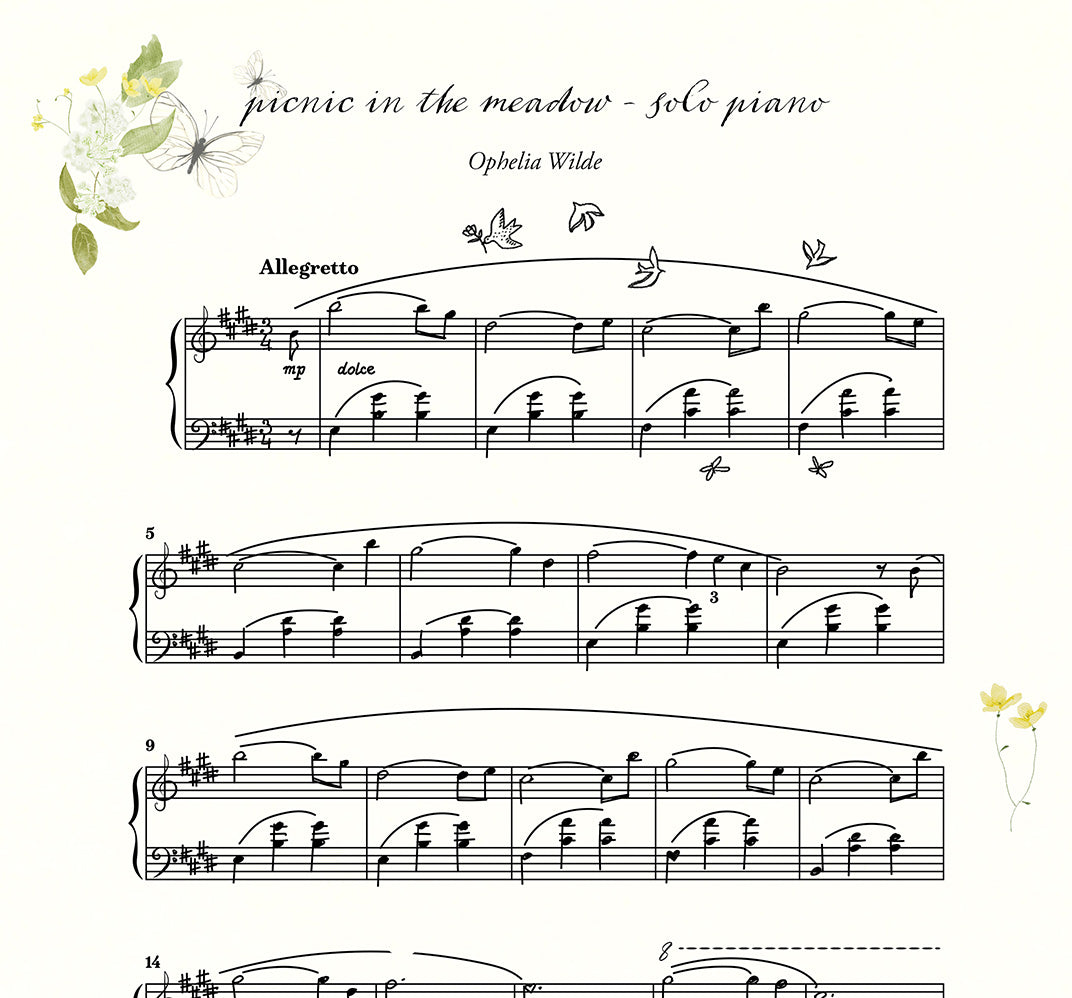 picnic in the meadow - Piano Sheet Music