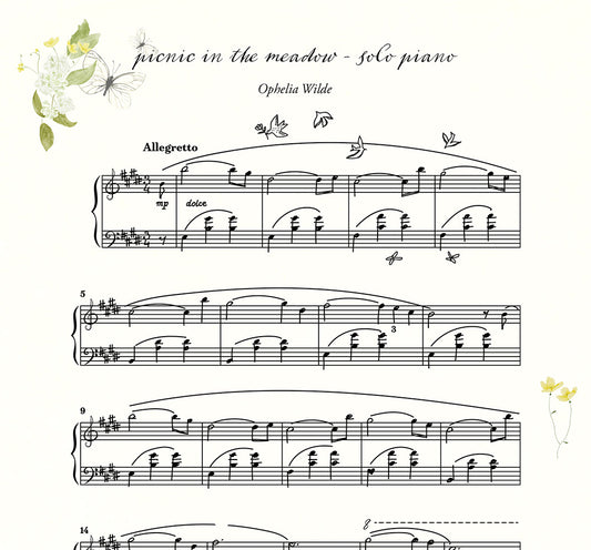 picnic in the meadow - Piano Sheet Music