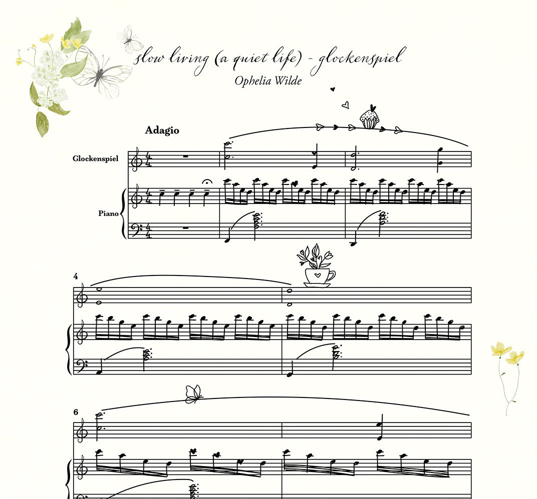 slow living (a quiet life) - Piano Sheet Music