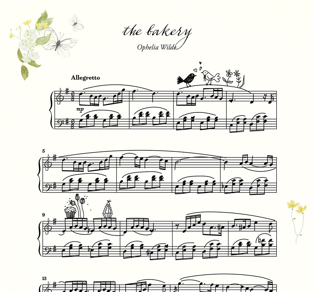 the bakery - Piano Sheet Music