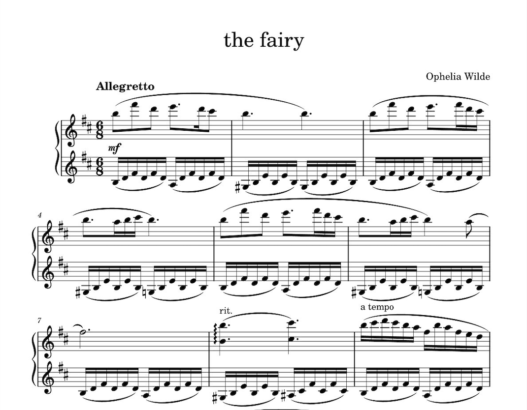 the fairy -  Piano Sheet Music