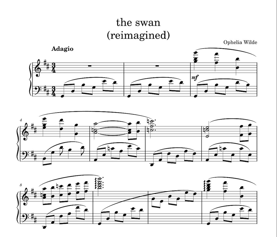 the swan (reimagined) -  Piano Sheet Music